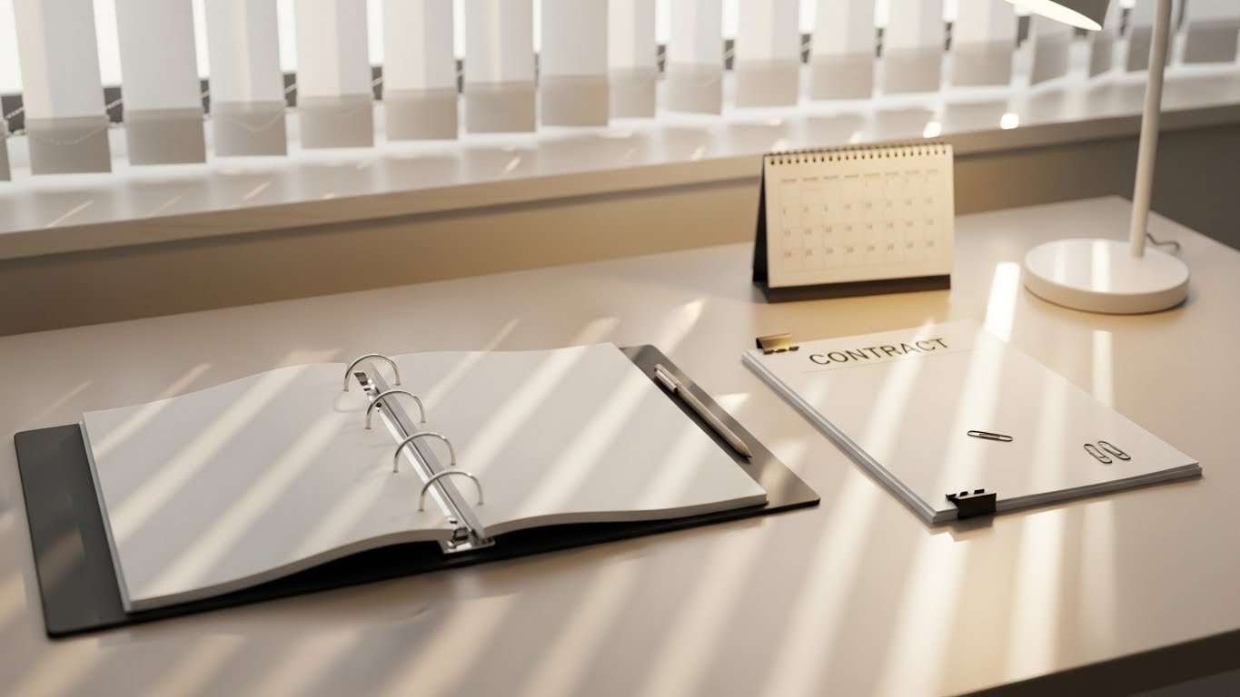 상조내구제 개념을 설명하는 서류·바인더 이미지